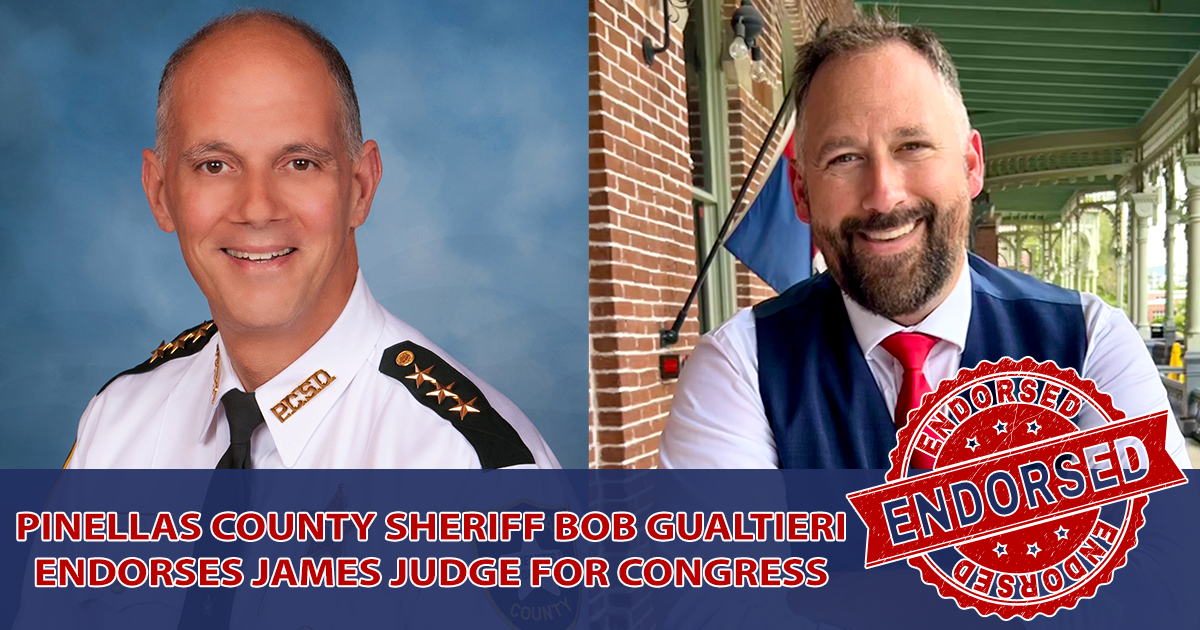 FL-14 frontrunner James Judge endorsed by Pinellas County Sheriff Bob Gualtieri