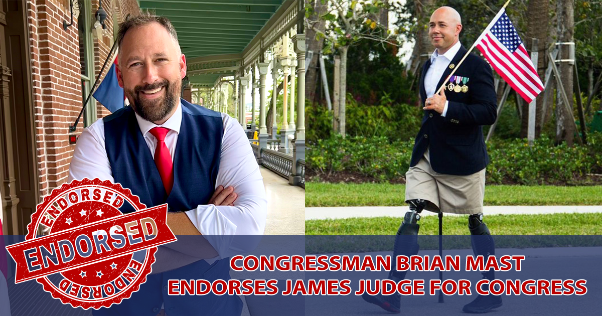 Rep. Brian Mast (R-FL) Endorses James Judge for Congress